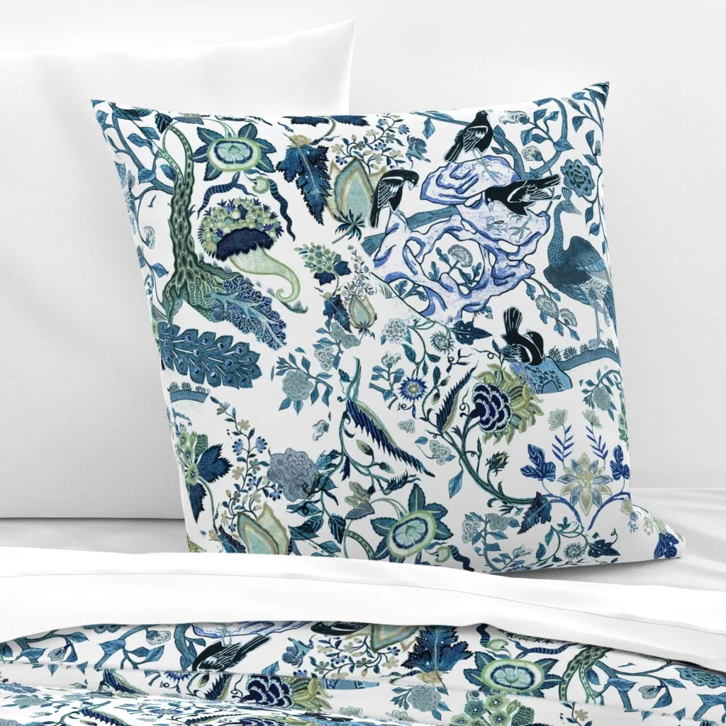 Chinoiserie Euro Pillow Sham - Indigo product