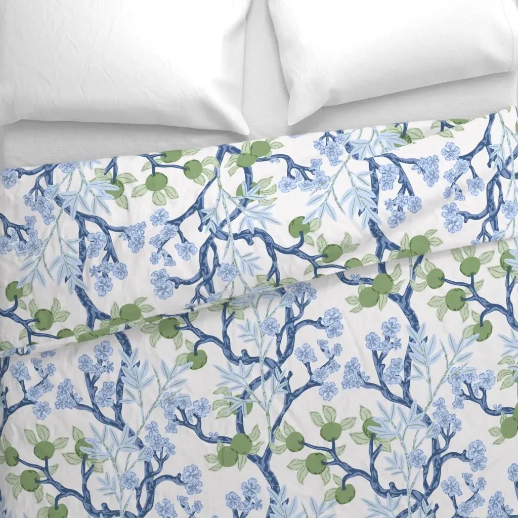 Chinoiserie Garden Tapestry Duvet Cover - Blue alternate view