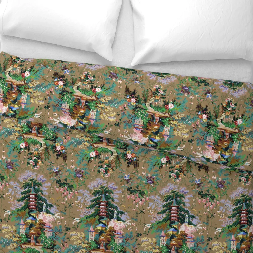 Chinoiserie Palace Faded Glory Duvet Cover - Green alternate view