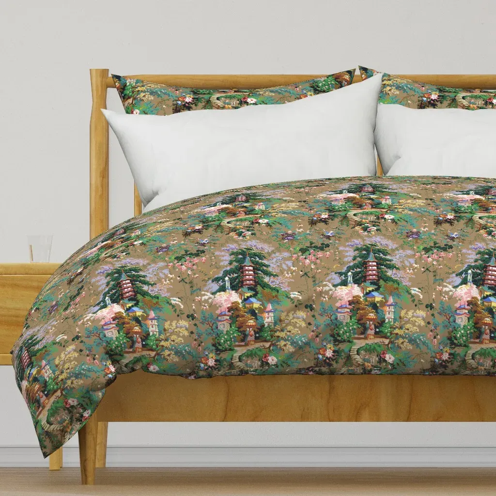 Chinoiserie Palace Faded Glory Duvet Cover - Green product