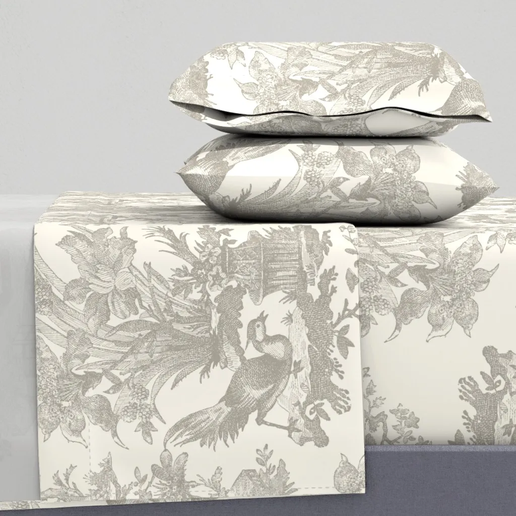 Chinoiserie Toile Javert Cal King Sheet Set - Gray product