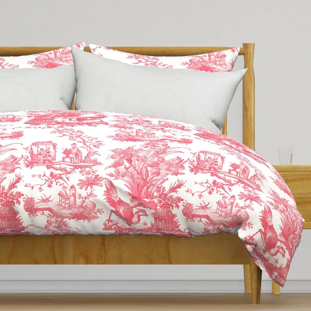Chinoiserie Toile Poissy Duvet Cover - Pink product
