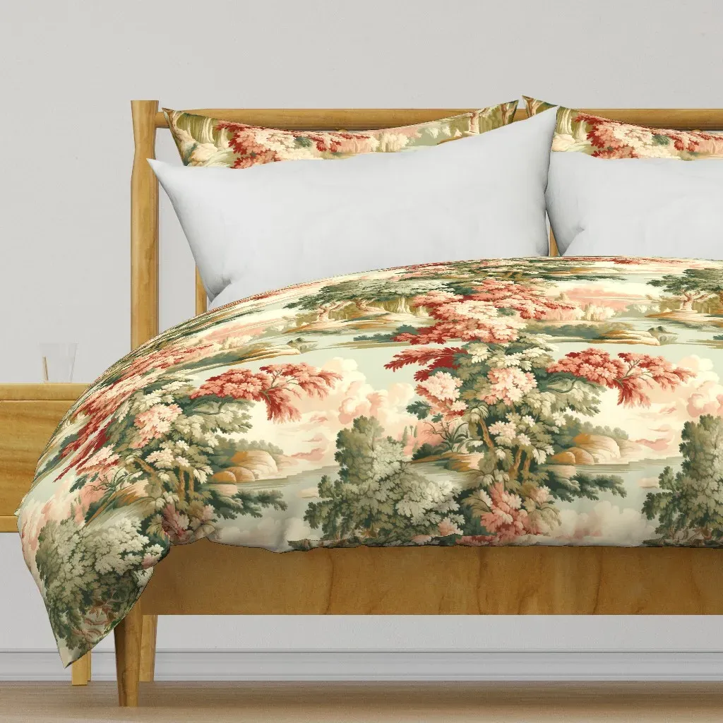 Chinoiserie Vintage Duvet Cover - Green product