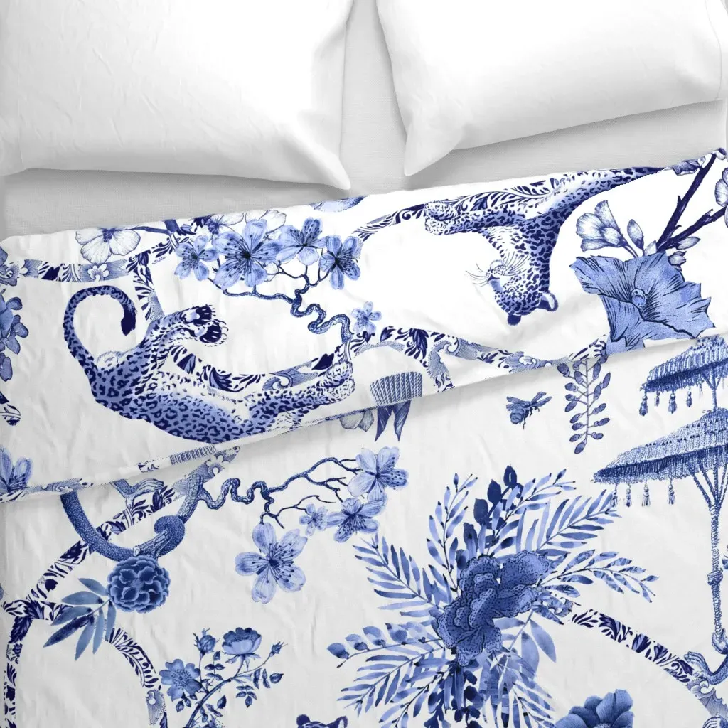 Chinoiserie Whimsy Duvet Cover - Blue alternate view