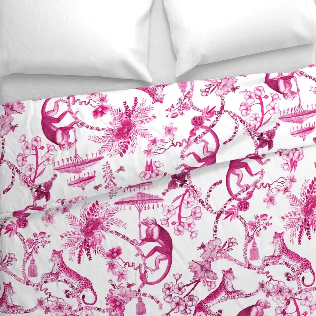 Chinoiserie Whimsy Duvet Cover - Pink alternate view