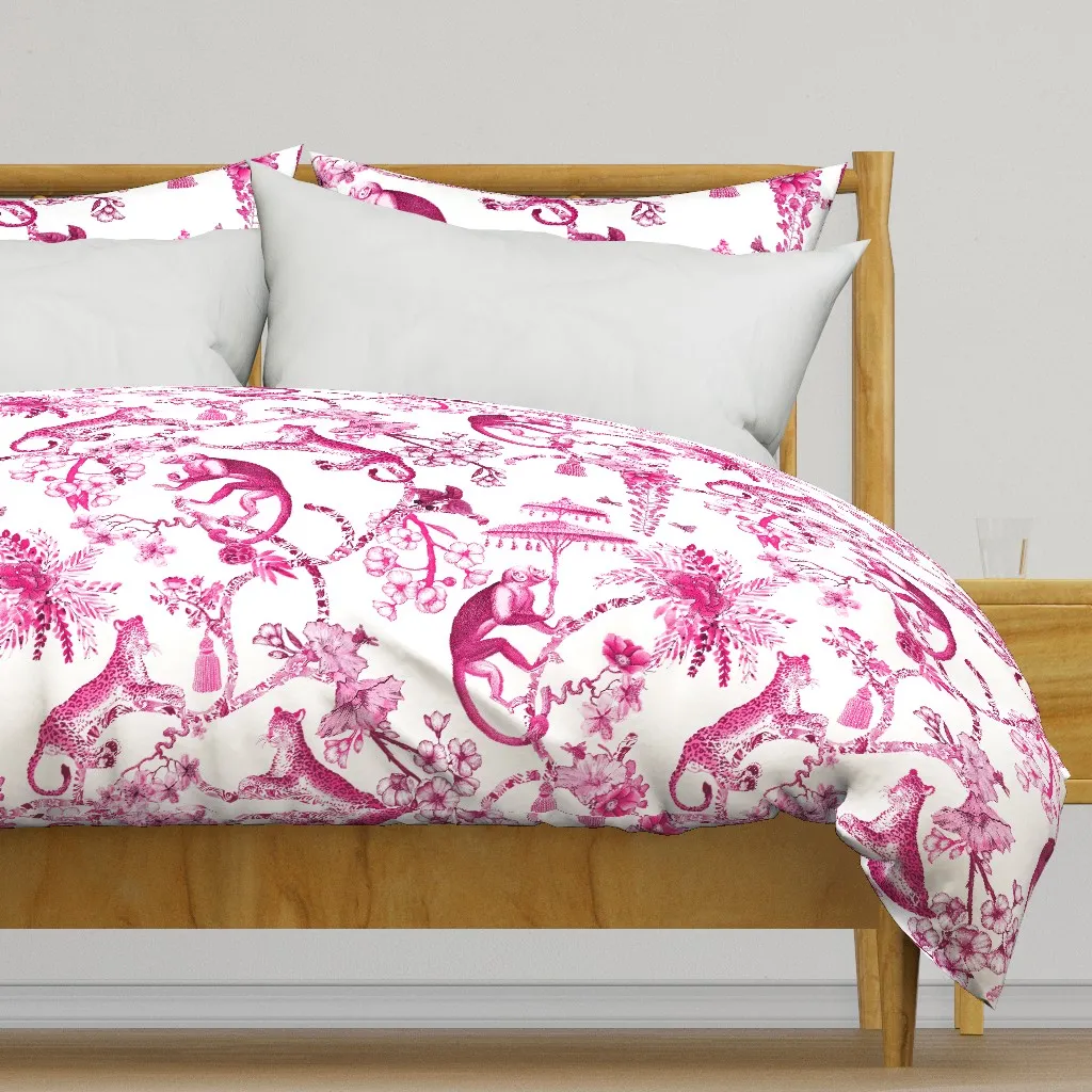 Chinoiserie Whimsy Duvet Cover - Pink product