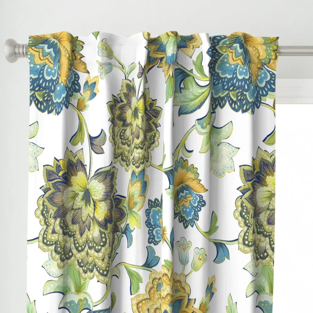 Chintz Curtain Panel - Gold alternate view