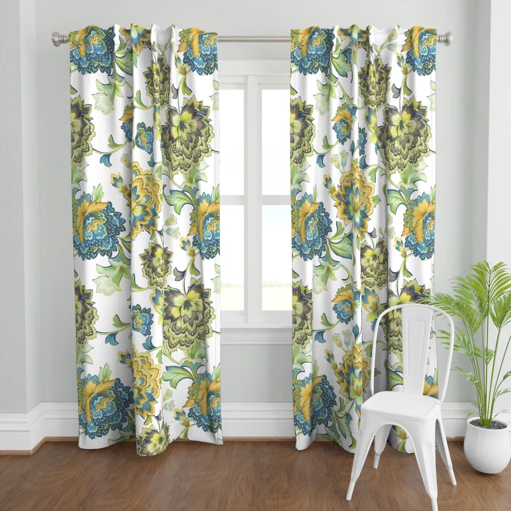 Chintz Curtain Panel - Gold product
