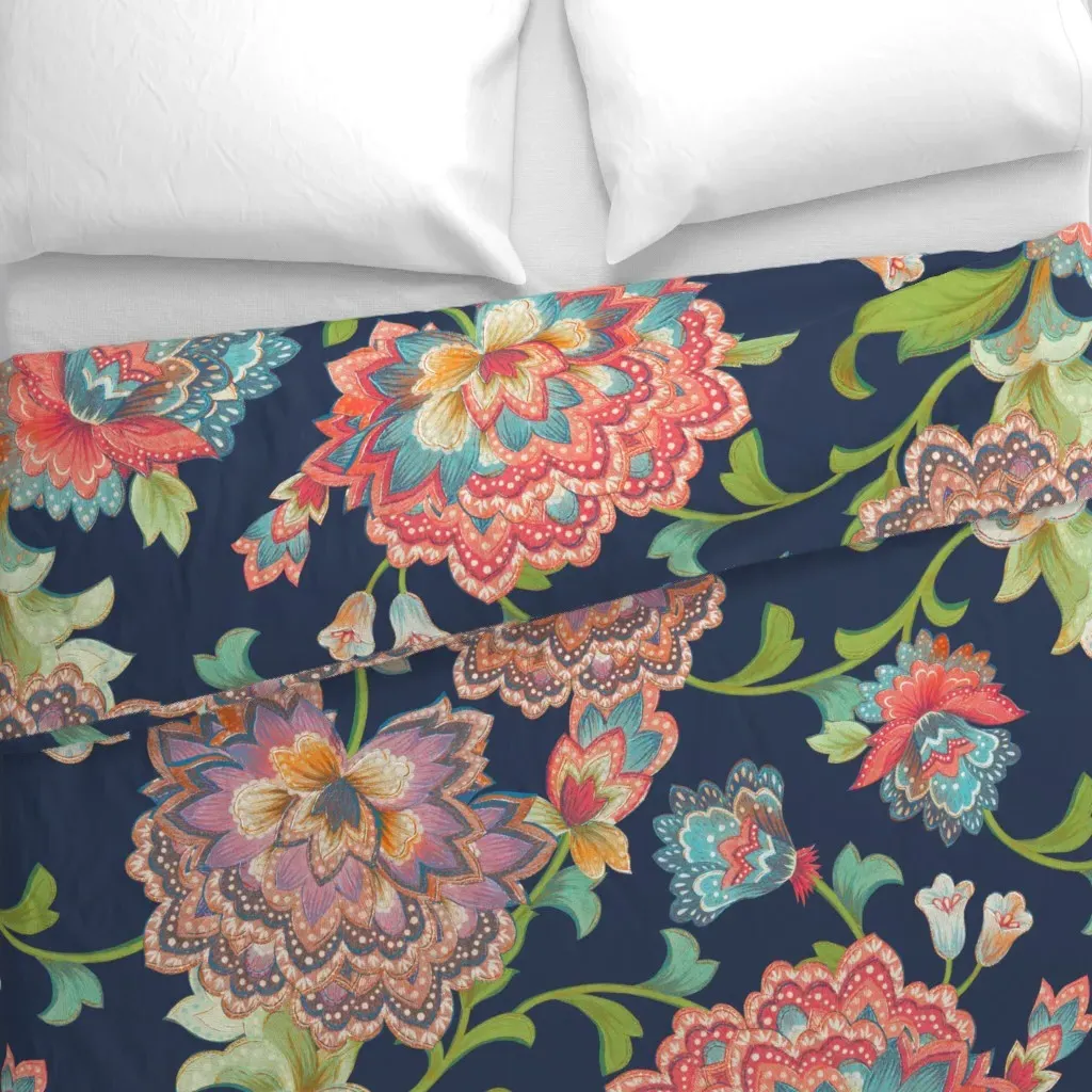 Chintz Duvet Cover - Coral Pink alternate view