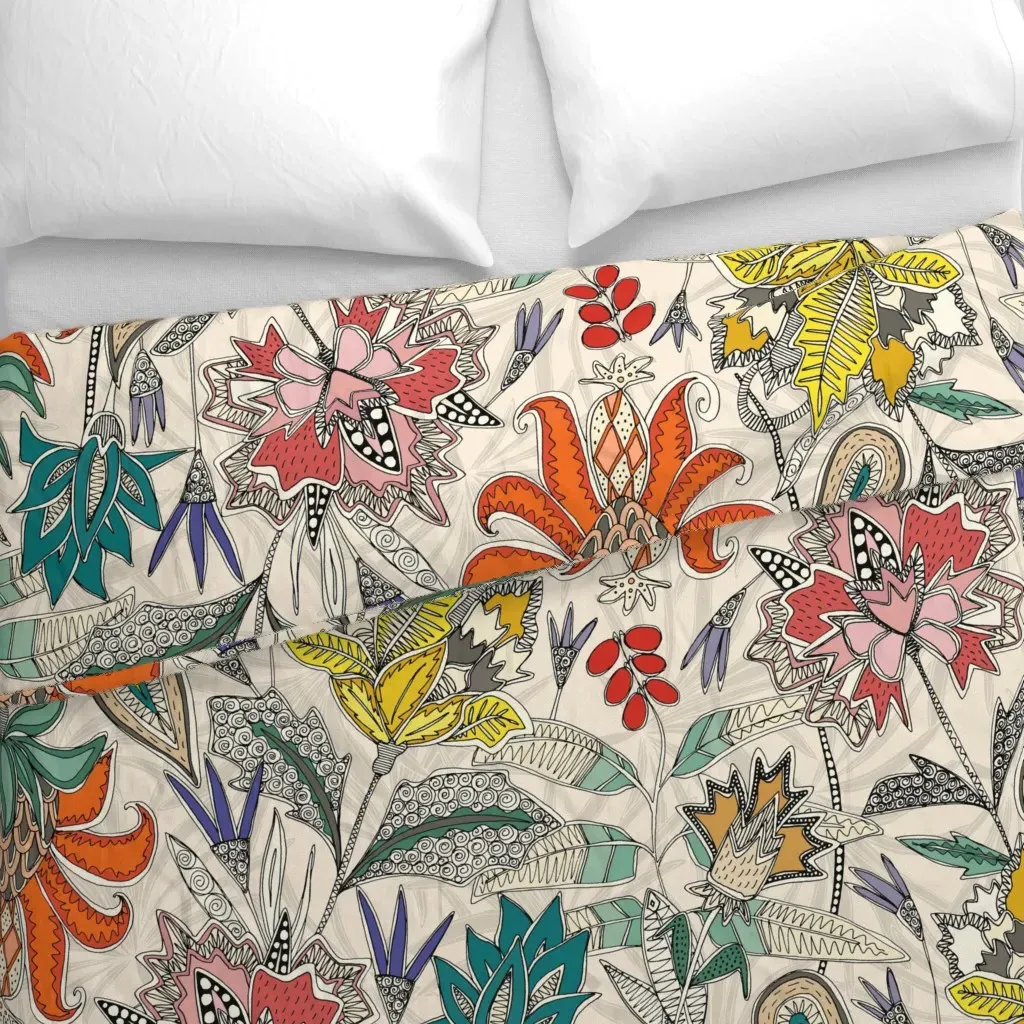 Chintz Lady Extra Large Duvet Cover - Orange alternate view