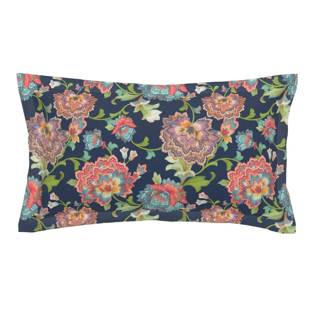 Chintz Navy50 King Size Pillow Sham - Coral Pink product