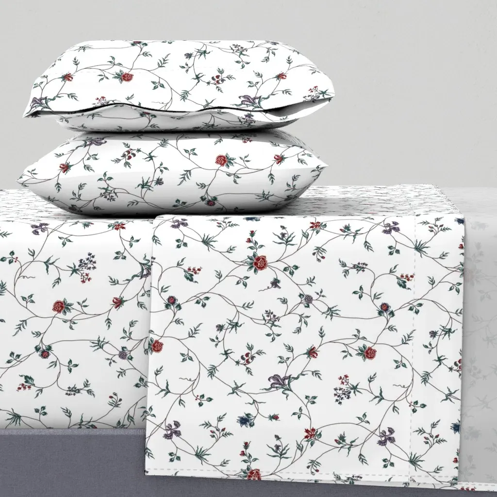 Chintz Vine Twin XL Sheet Set - Green product