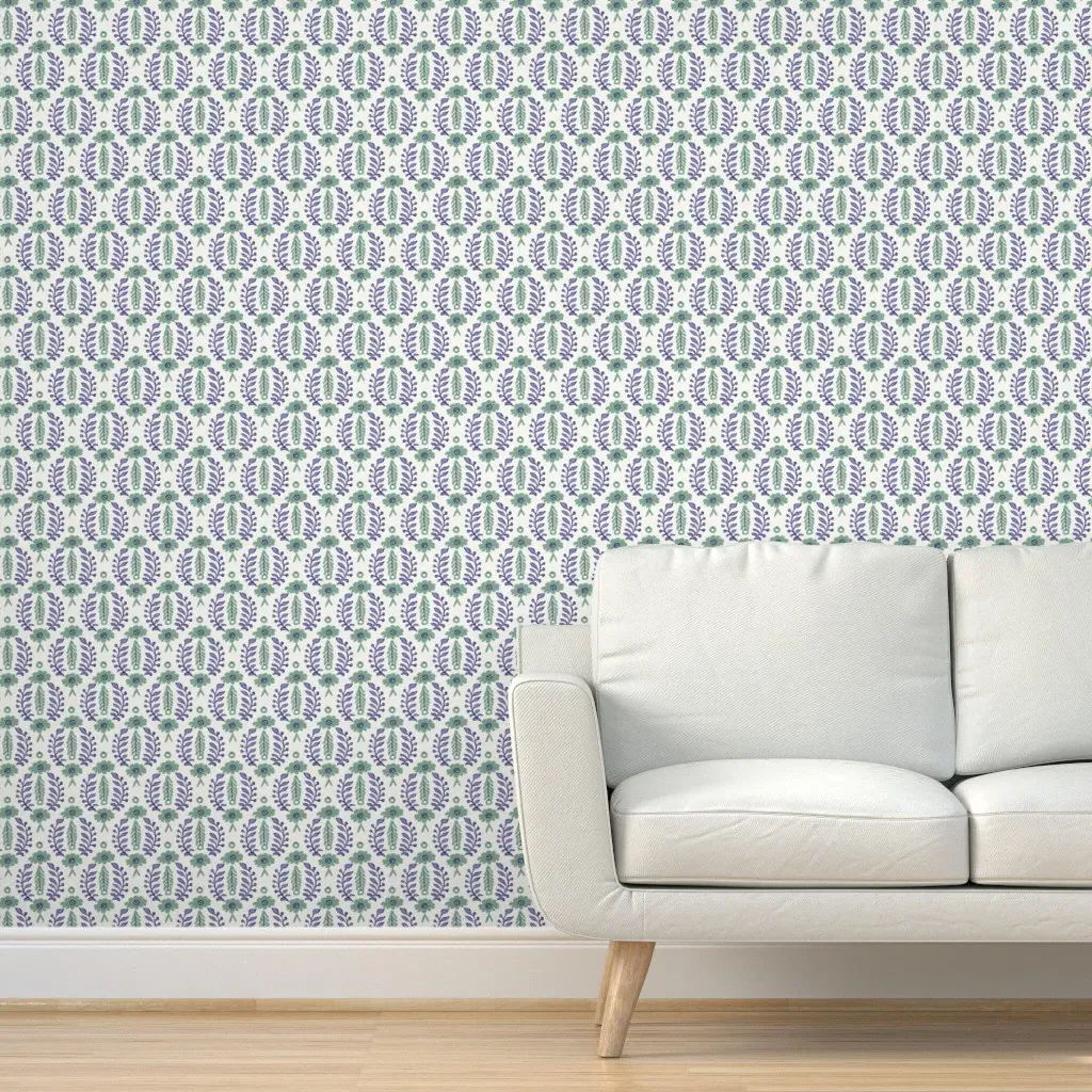 Chloe Vertical Grape Peel and Stick Wallpaper - Dusty Green product