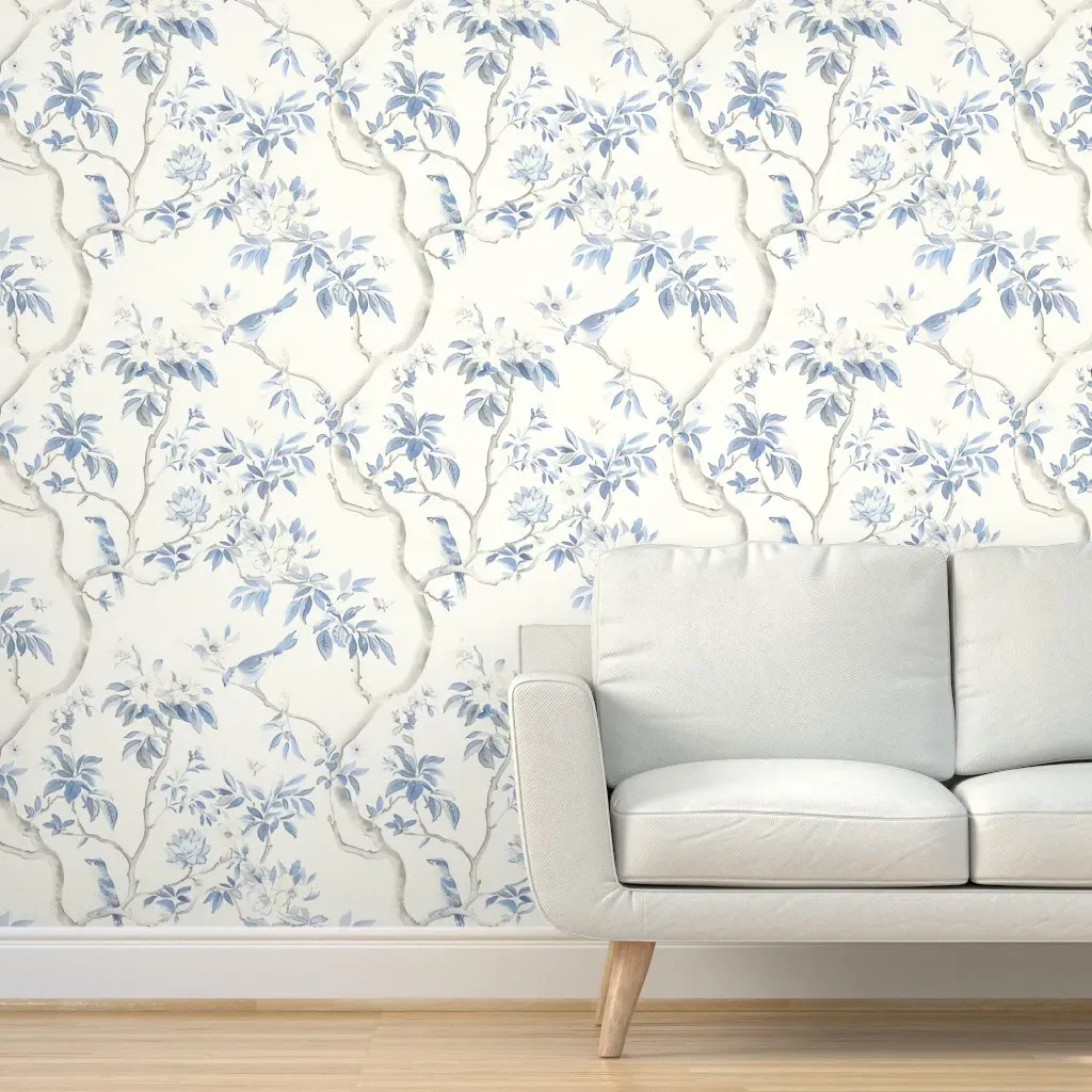 Chloe's Chinoiserie Peel and Stick Wallpaper - Light Blue product
