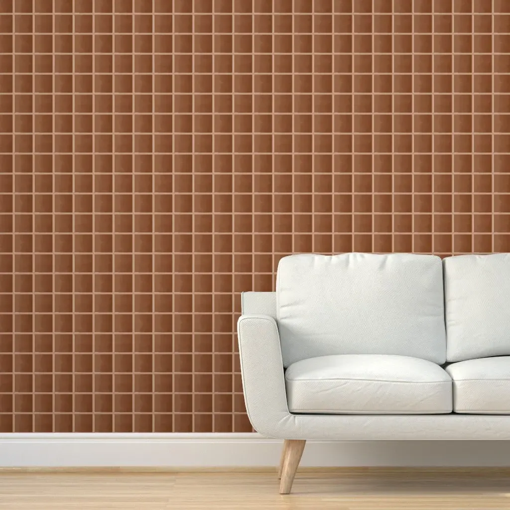 Chocolate Waffle Peel and Stick Wallpaper - Brown product