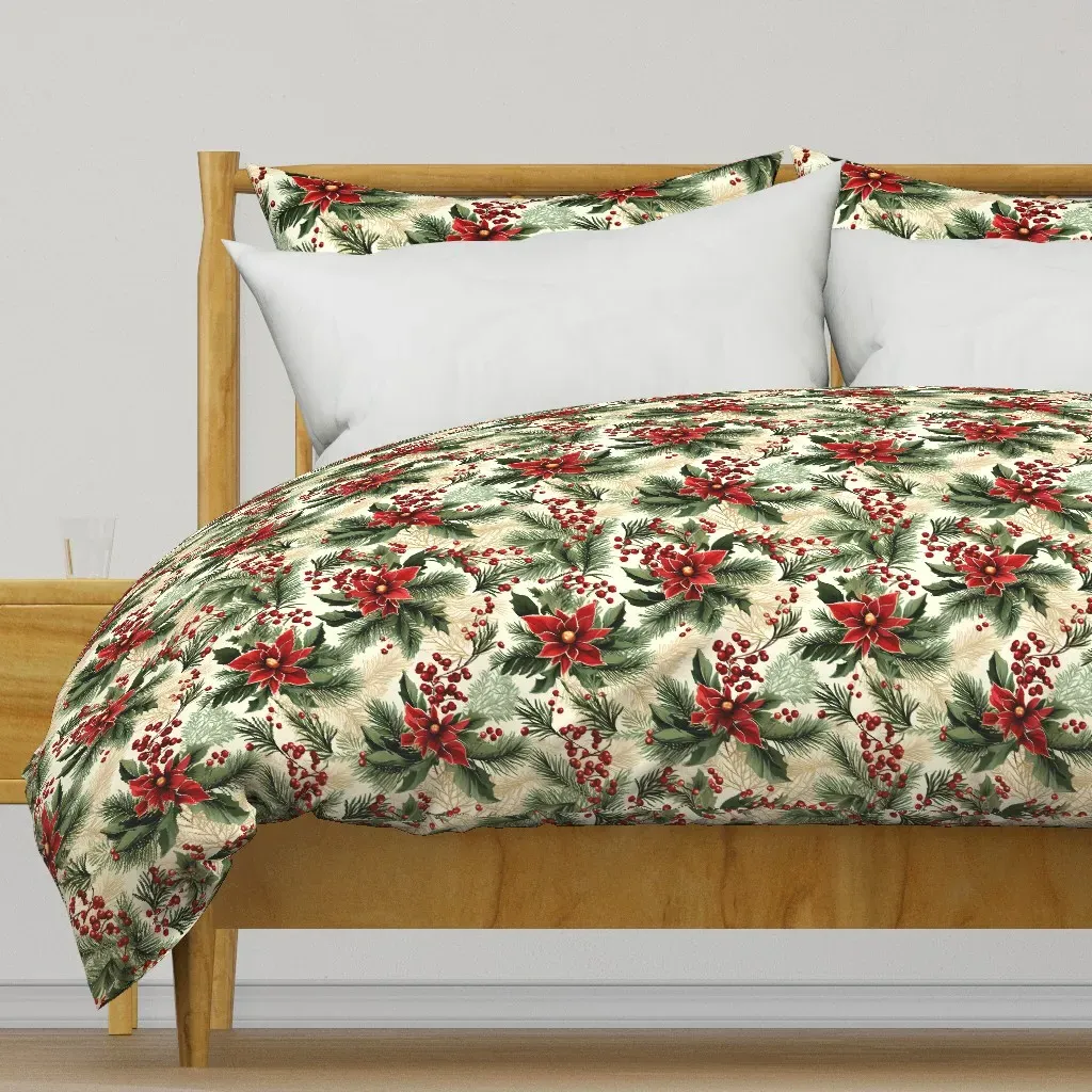 Christmas Sentiments Duvet Cover - Red product