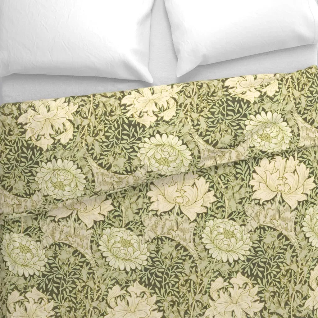 Chrysanthemum William Duvet Cover - Cream alternate view