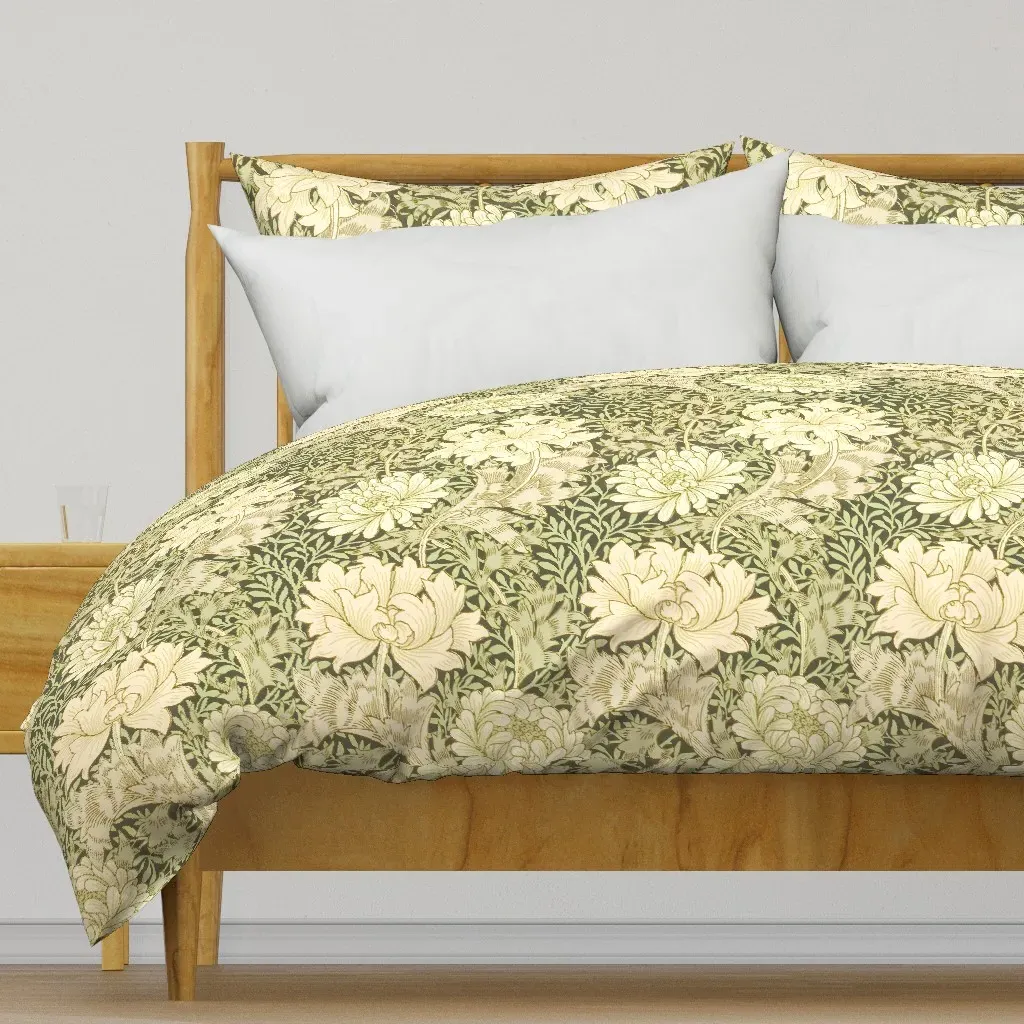 Chrysanthemum William Duvet Cover - Cream product