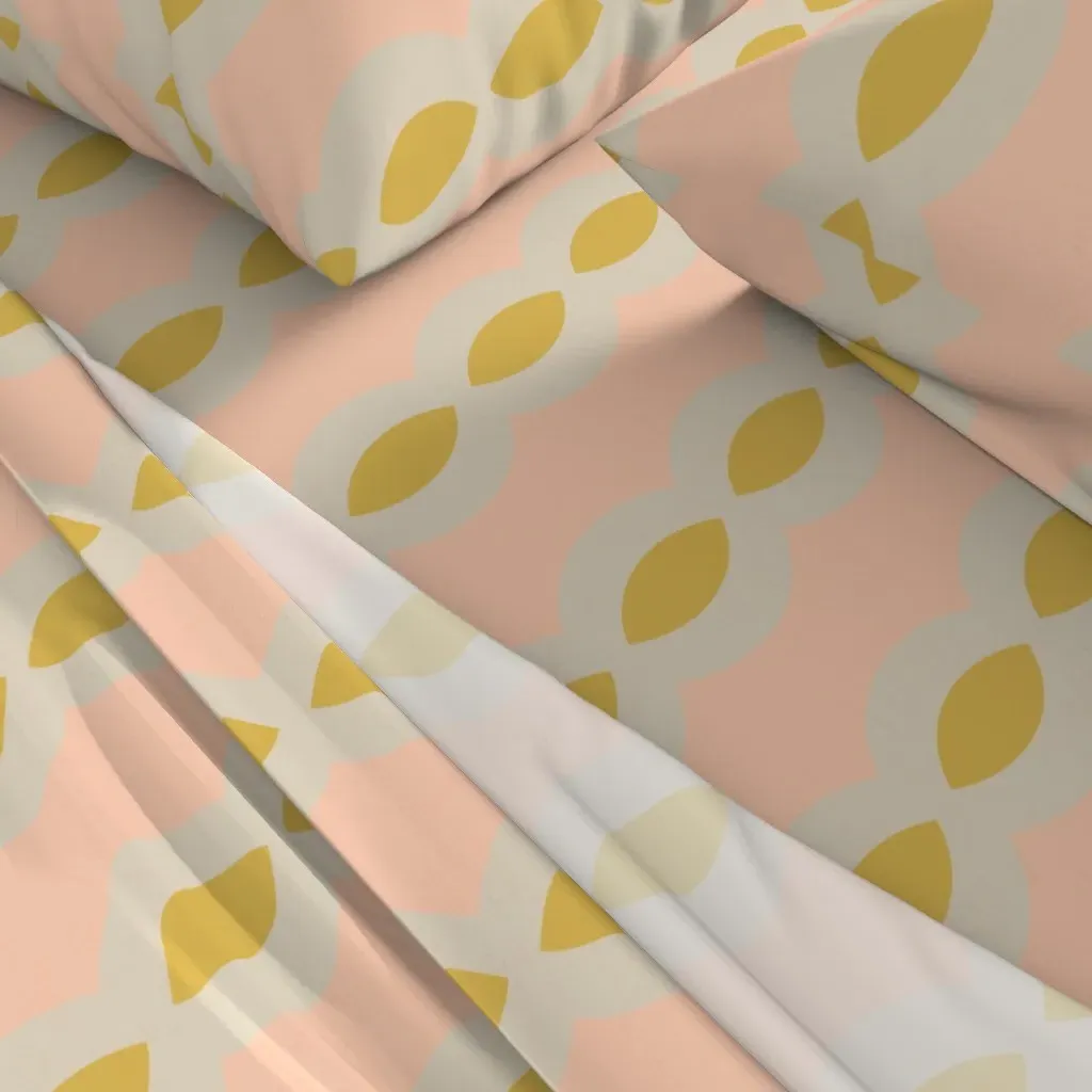 Circle Cut Twin Sheet Set - Mustard Yellow alternate view