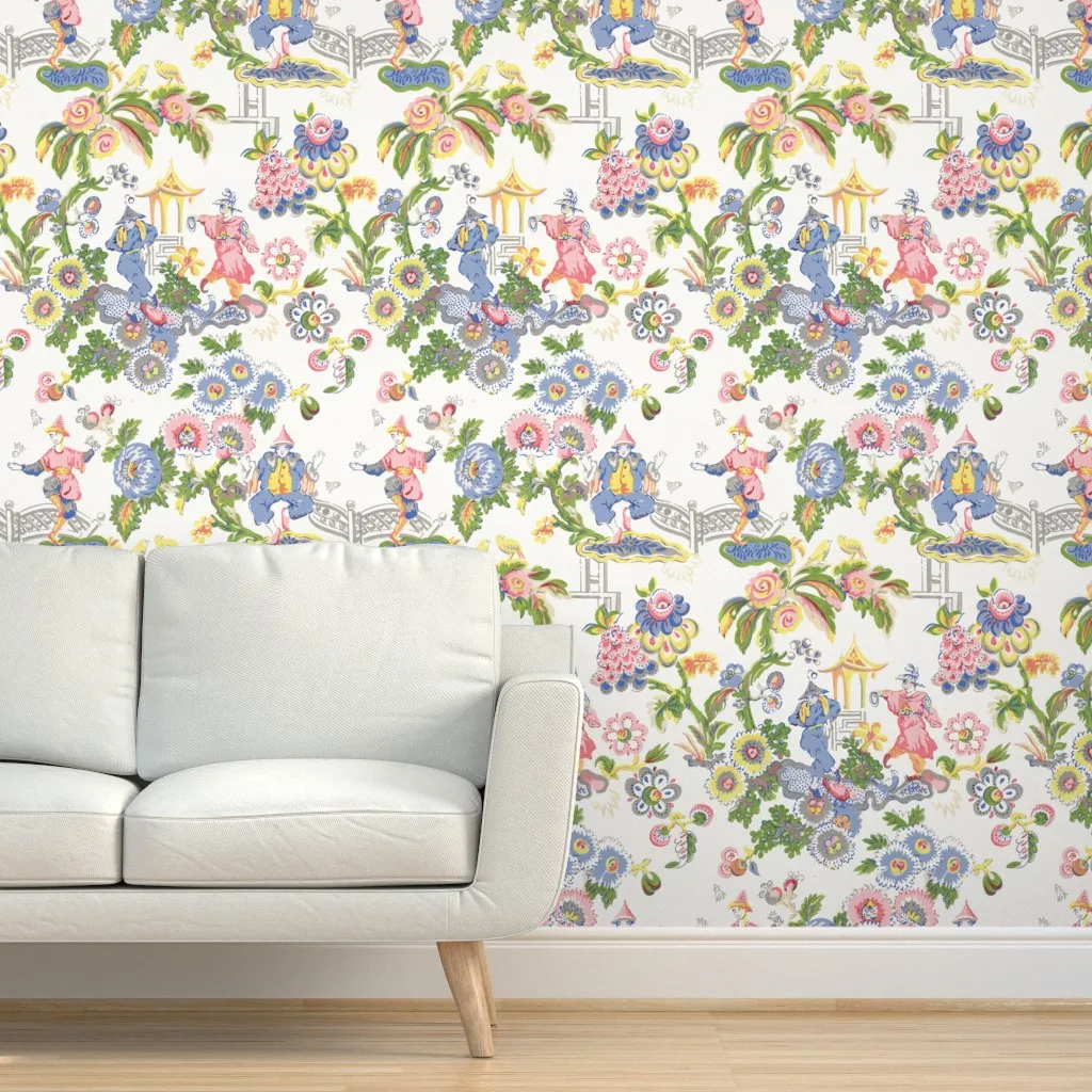 Circus In Cathay Caroline Peel and Stick Wallpaper - Pink product