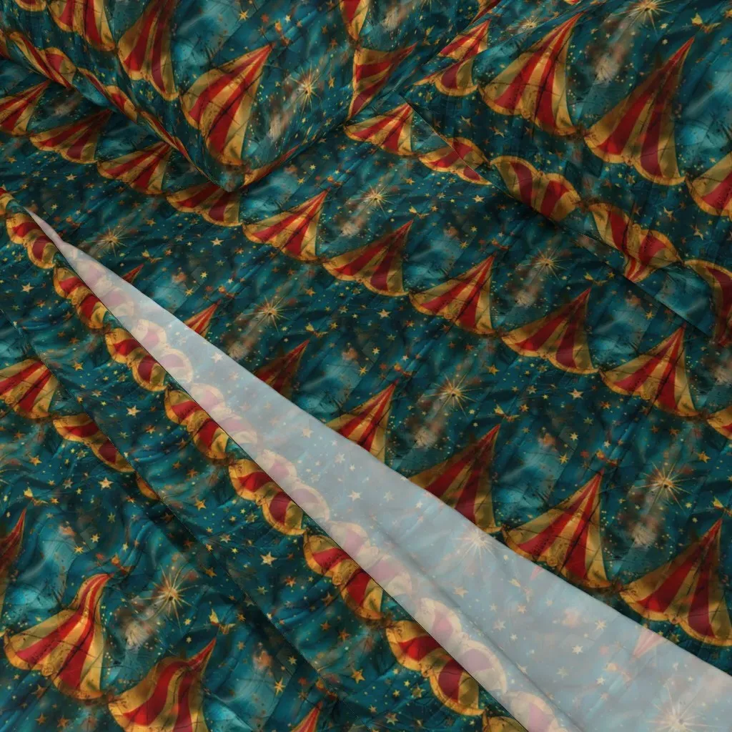 Circus Tent Queen Sheet Set - Teal alternate view