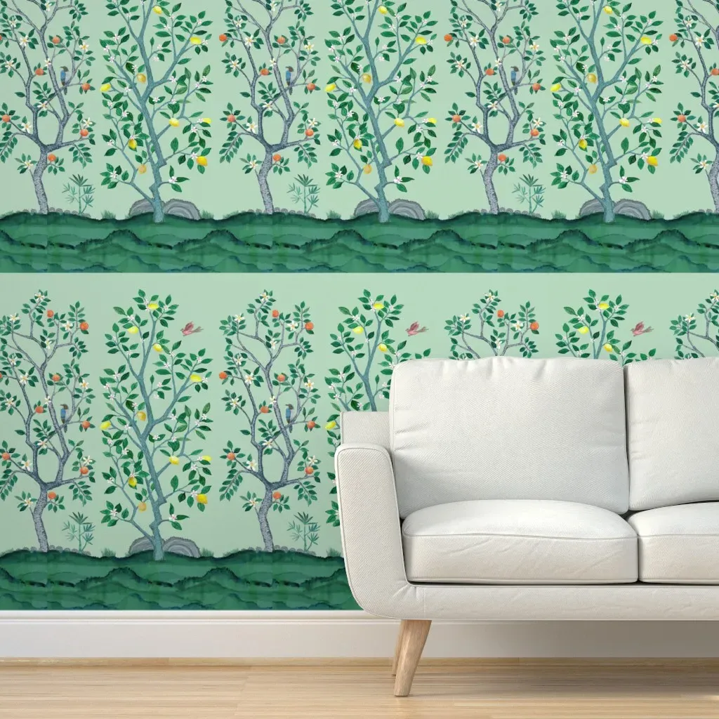 Citrus Grove Hallie Peel and Stick Wallpaper - Green product