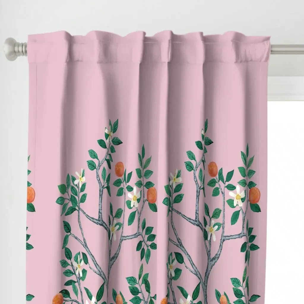 Citrus Grove Panel B Curtain Panel - Pink alternate view