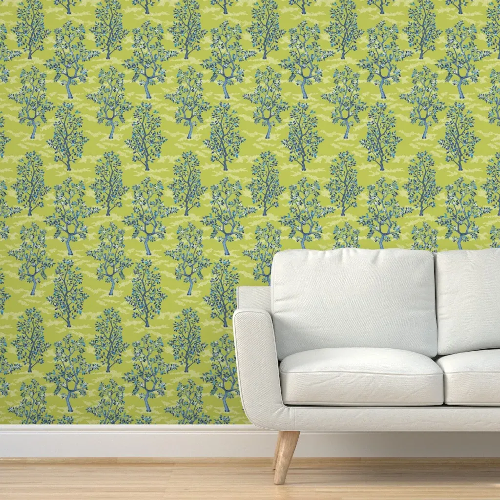 Citrus Grove Toile Peel and Stick Wallpaper - Teal product