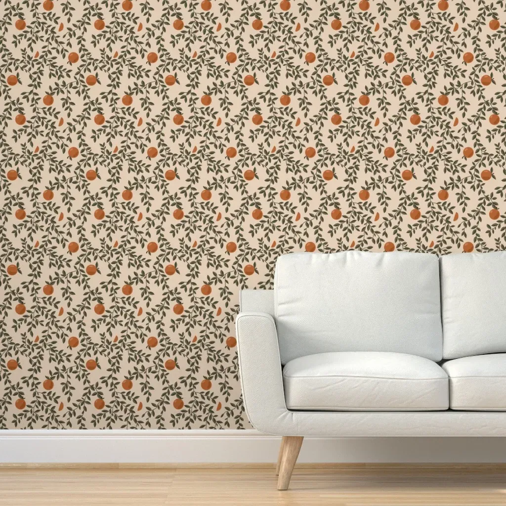 Citrus Orange Tree Peel and Stick Wallpaper - Orange product