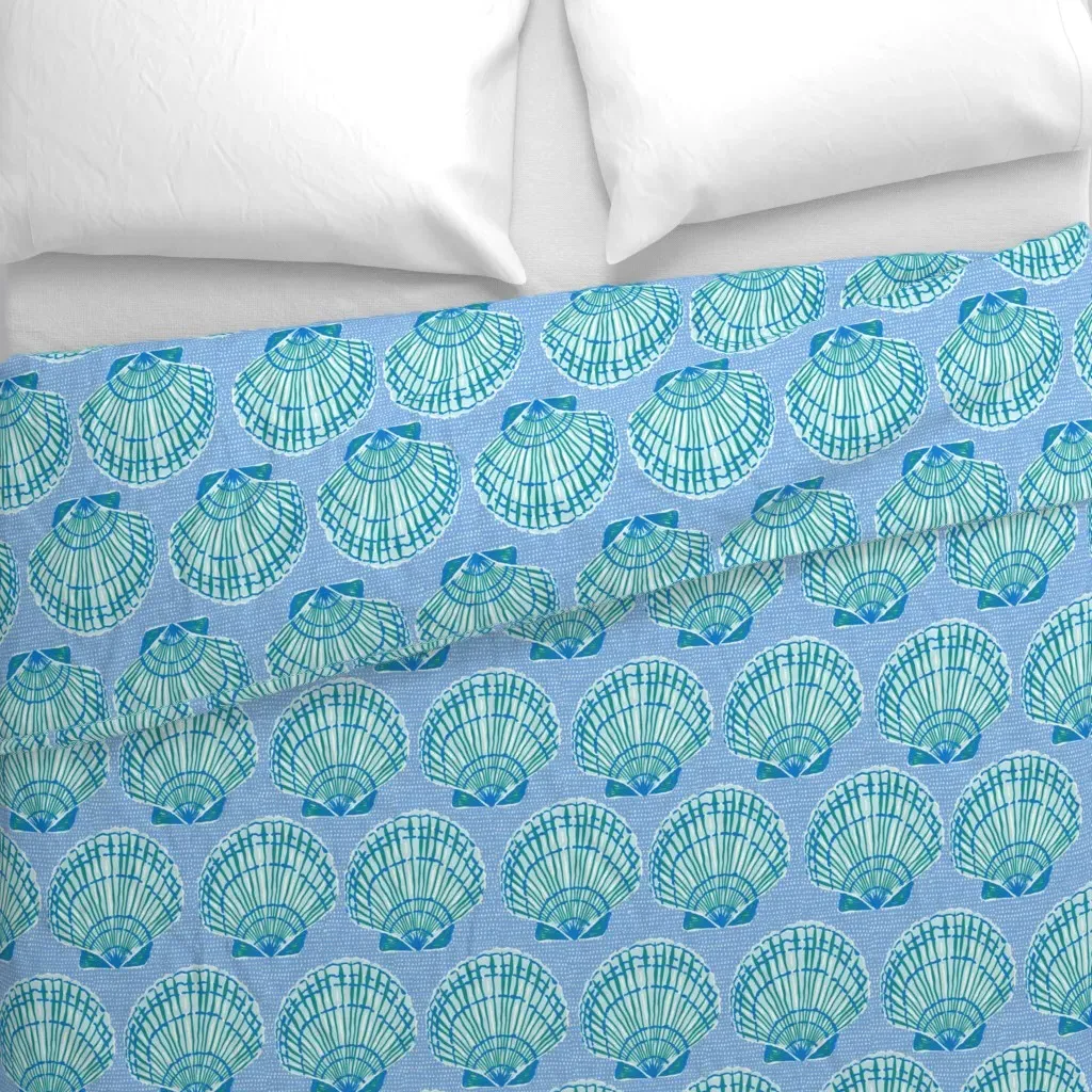 Clams Jumbo Duvet Cover - Teal alternate view