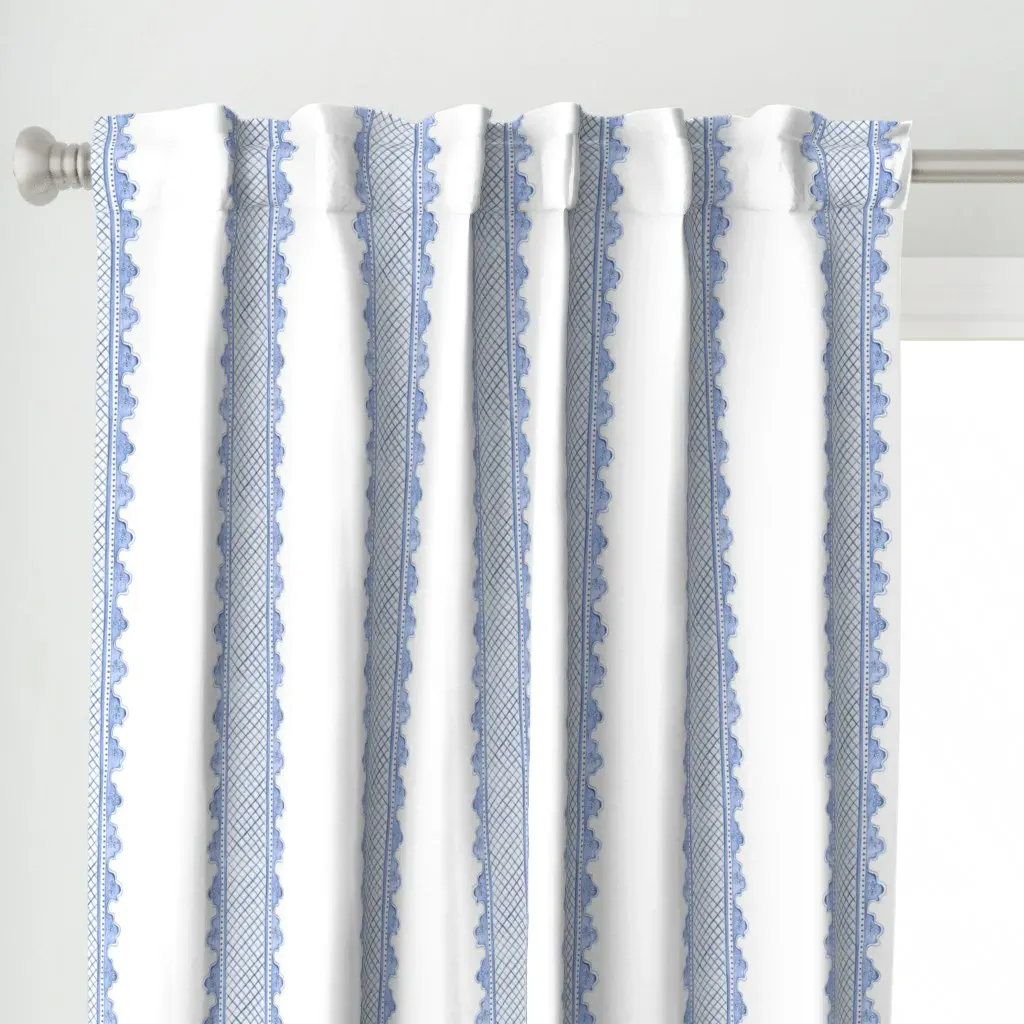 Clarabelle Ginger Jar Curtain Panel - French Blue alternate view