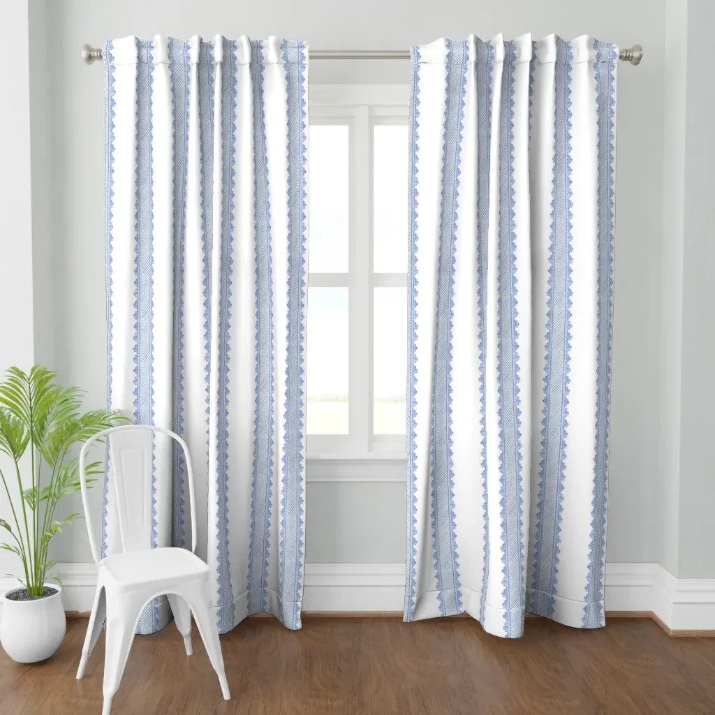 Clarabelle Ginger Jar Curtain Panel - French Blue product