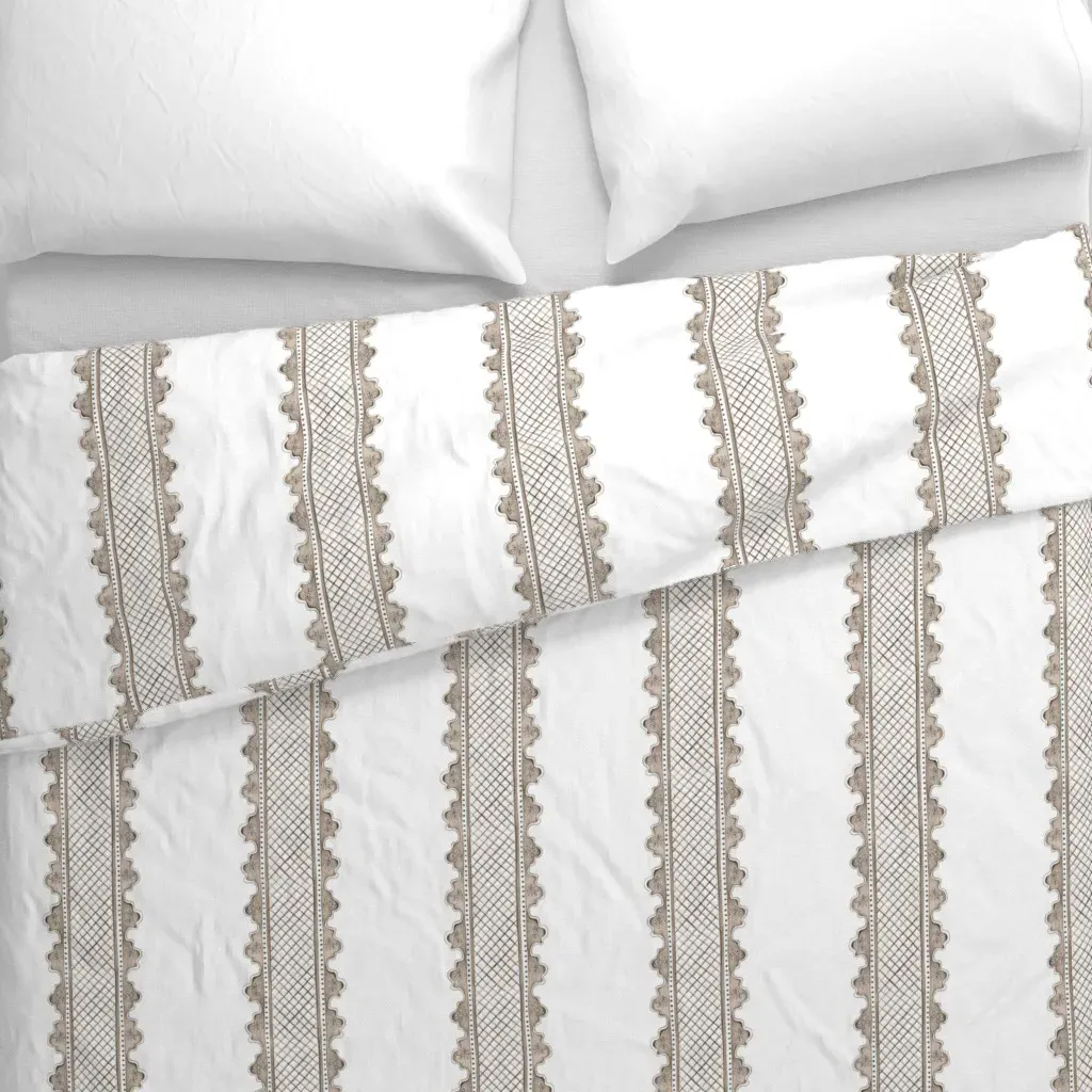Clarabelle Whitalll Brown Copy Duvet Cover - Taupe alternate view