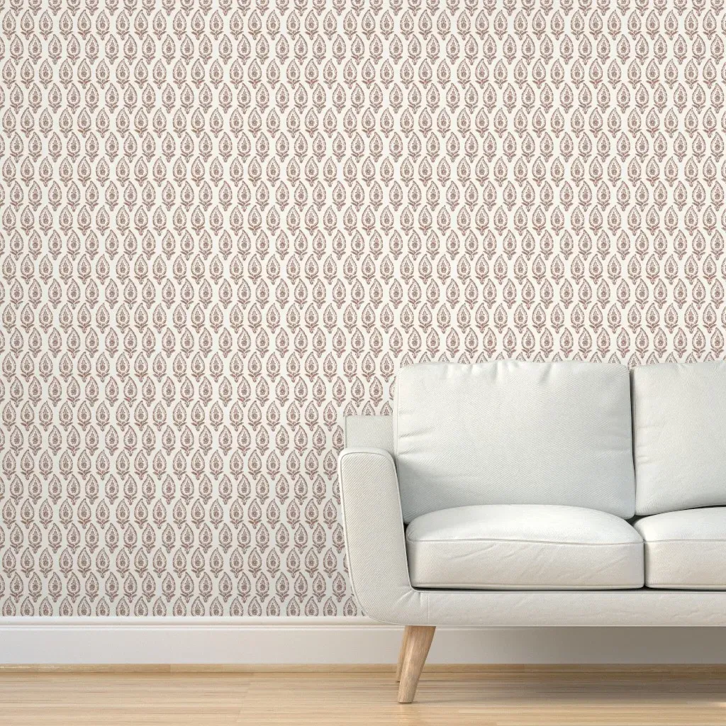 Classic Paisley Peel and Stick Wallpaper - Hazelnut, Ecru product