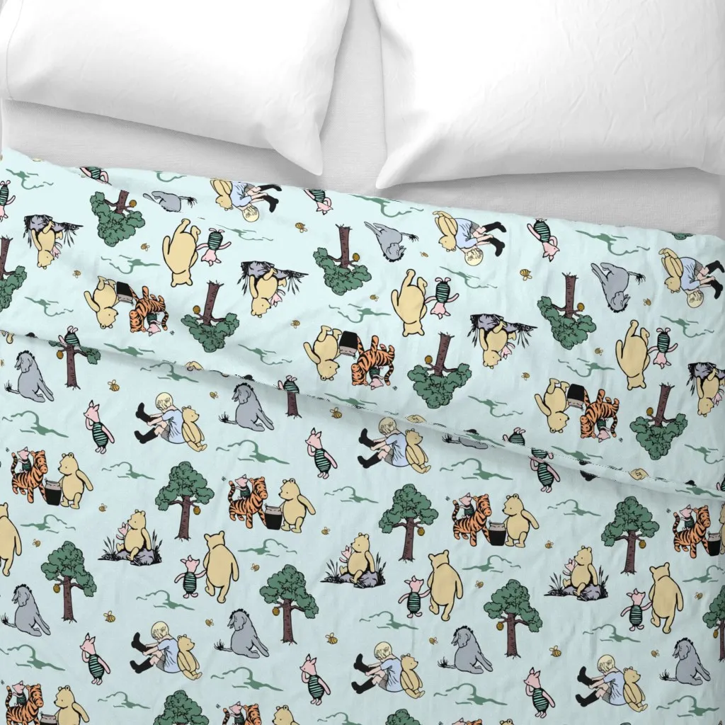 Classic Pooh Duvet Cover - Light Blue alternate view