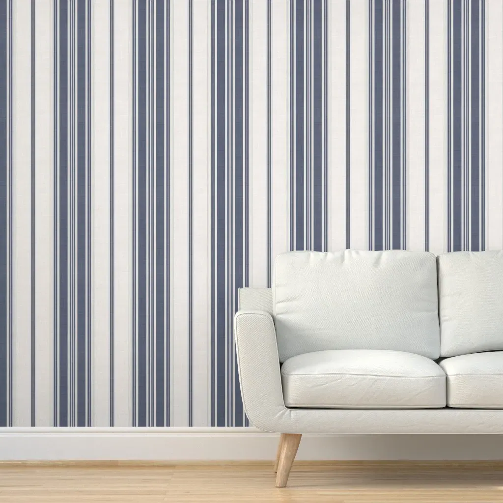 Classic Stripes Peel and Stick Wallpaper - Blue product