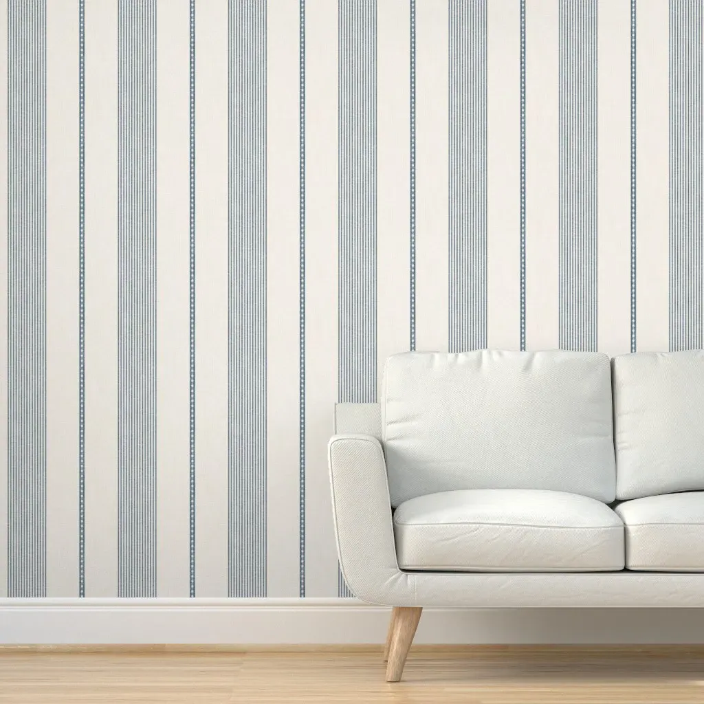 Classic Timeless Stripe Peel and Stick Wallpaper - Nautical Blue product