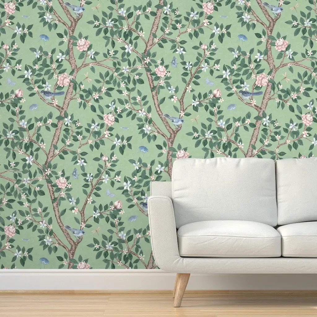 Claudia Elsie's Garden Peel and Stick Wallpaper - Green product
