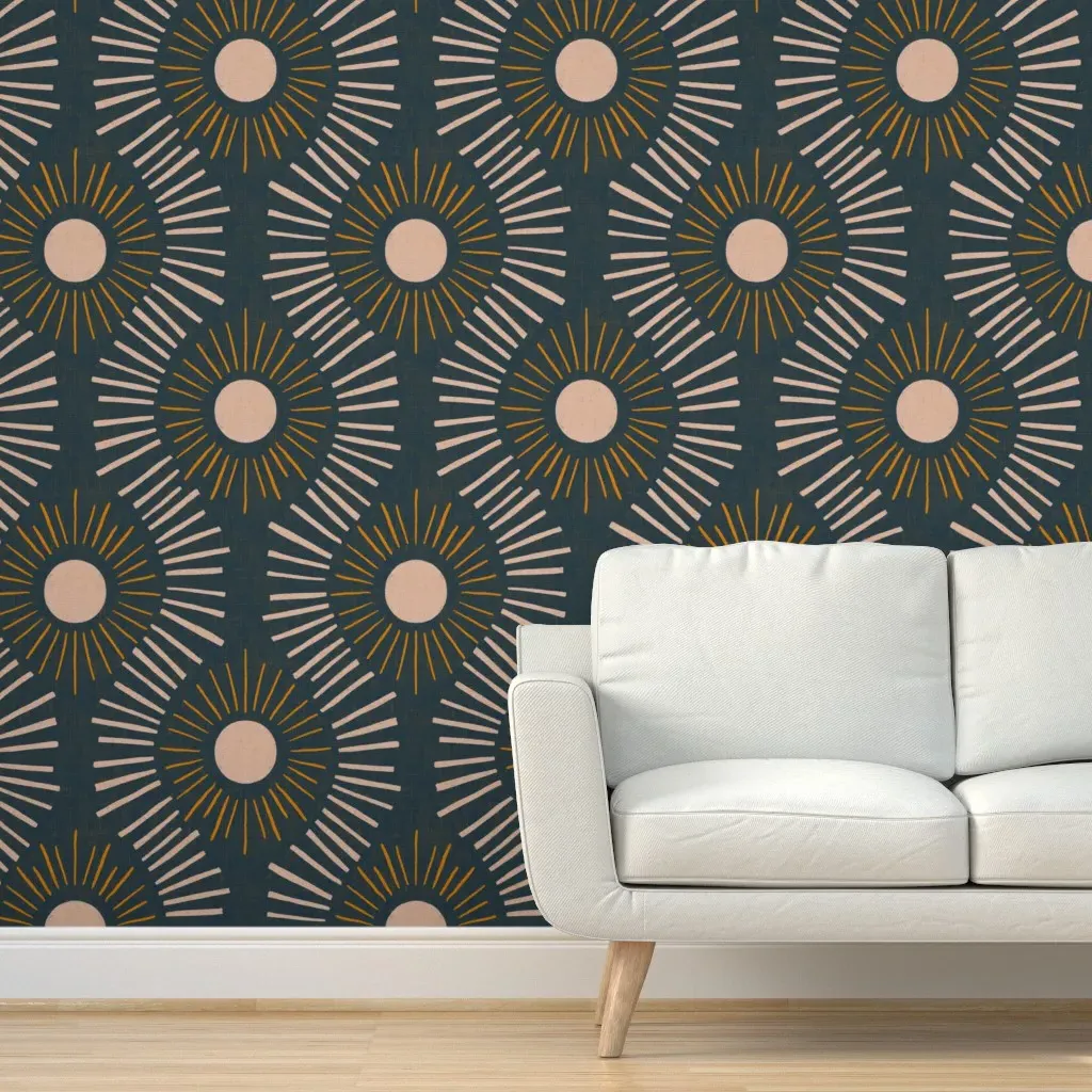 Clear As Day Peel and Stick Wallpaper - Dark Teal product