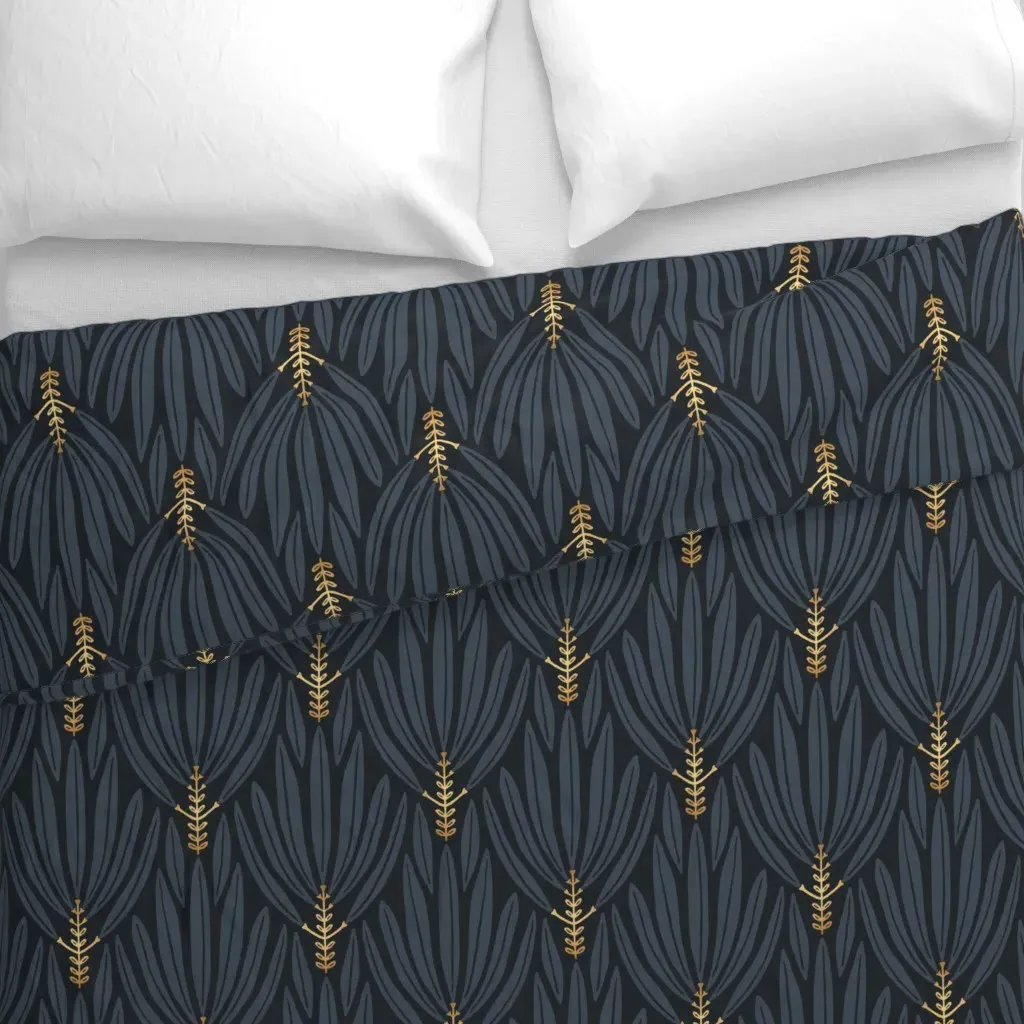 Cleopatra Duvet Cover - Navy Blue alternate view