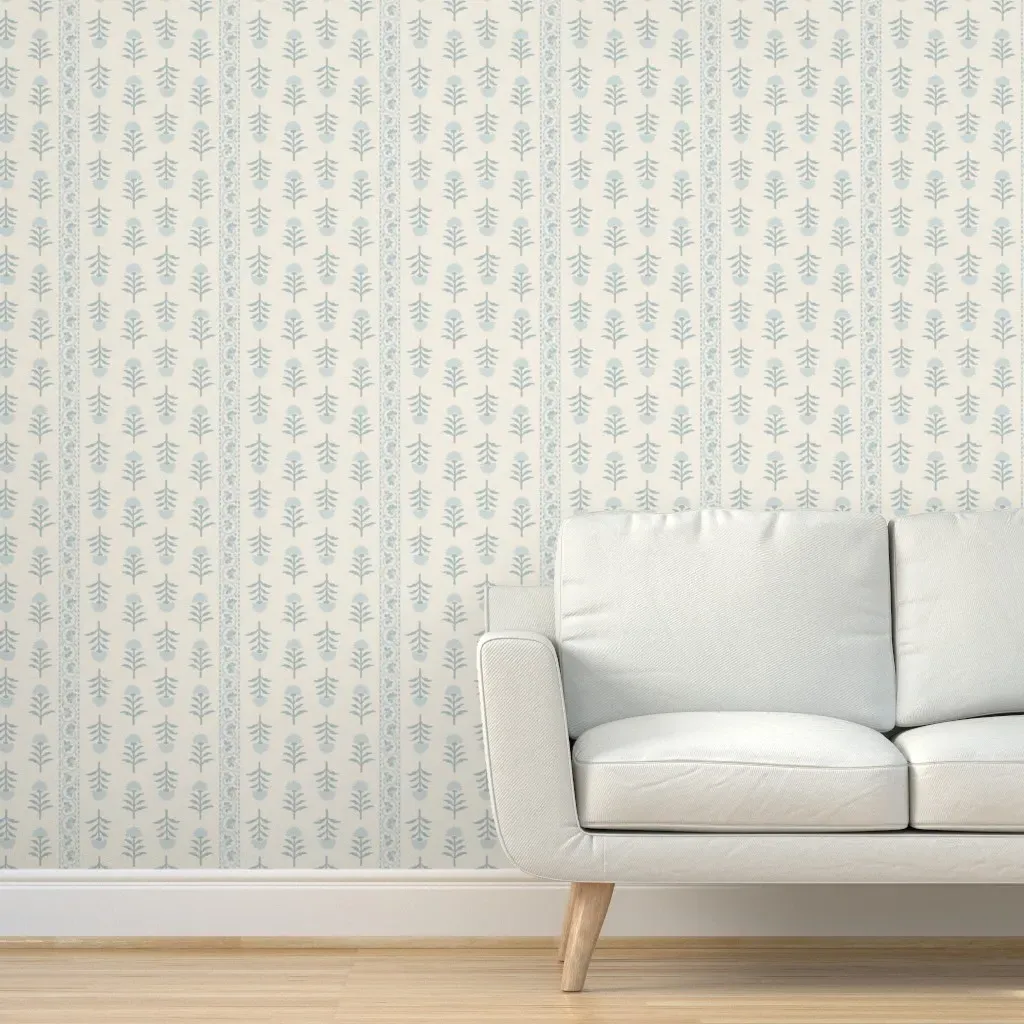 Clifton Stripe Peel and Stick Wallpaper - Light Blue product