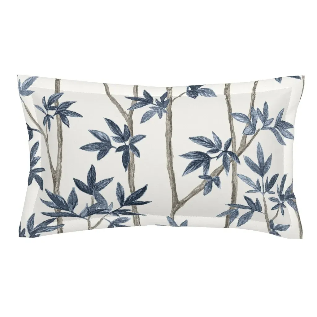 Climbing Branches King Pillow Sham - Dusty Blue, Cream product