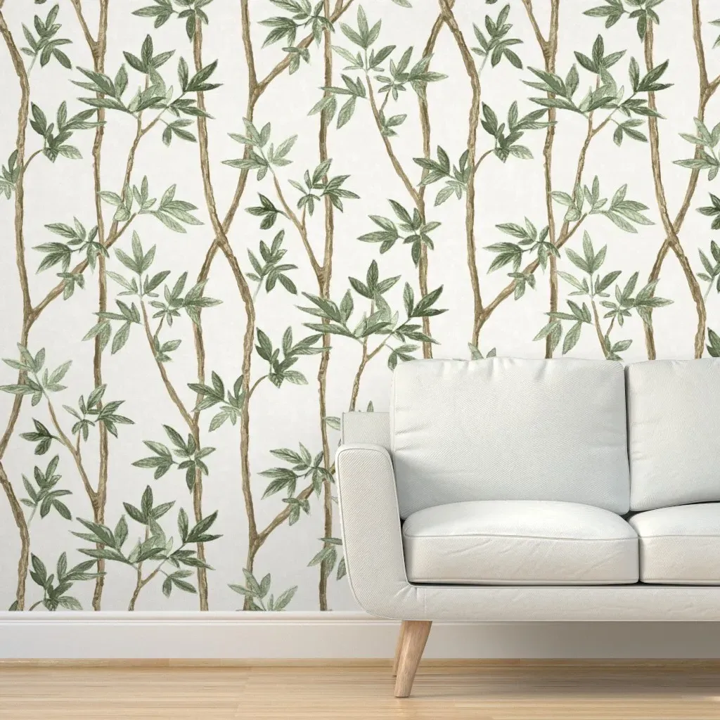 Climbing Branches Peel and Stick Wallpaper - Sage Green product