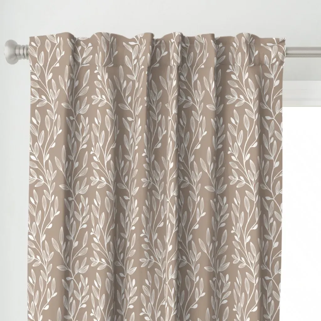 Climbing Vines Curtain Panel - White alternate view