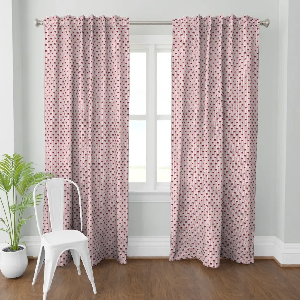 Close Crimson and Grey Curtain Panel - Red product