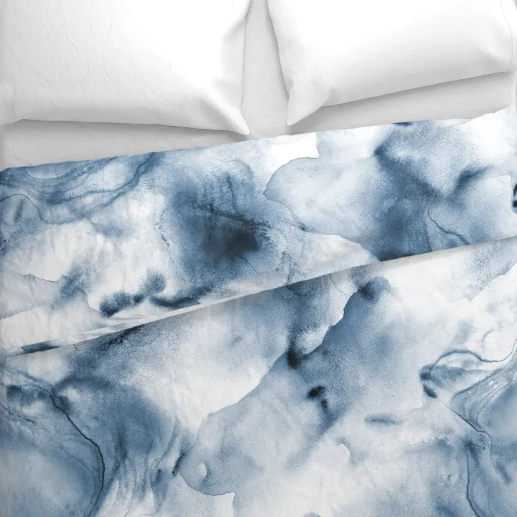 Clouds Duvet Cover - Bleached Denim Blue alternate view