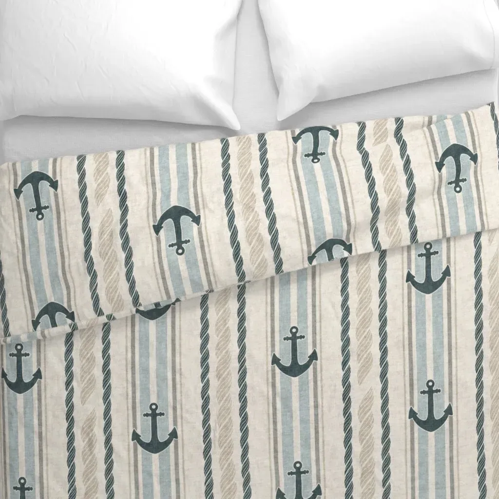 Coastal Anchor Duvet Cover - Blue alternate view
