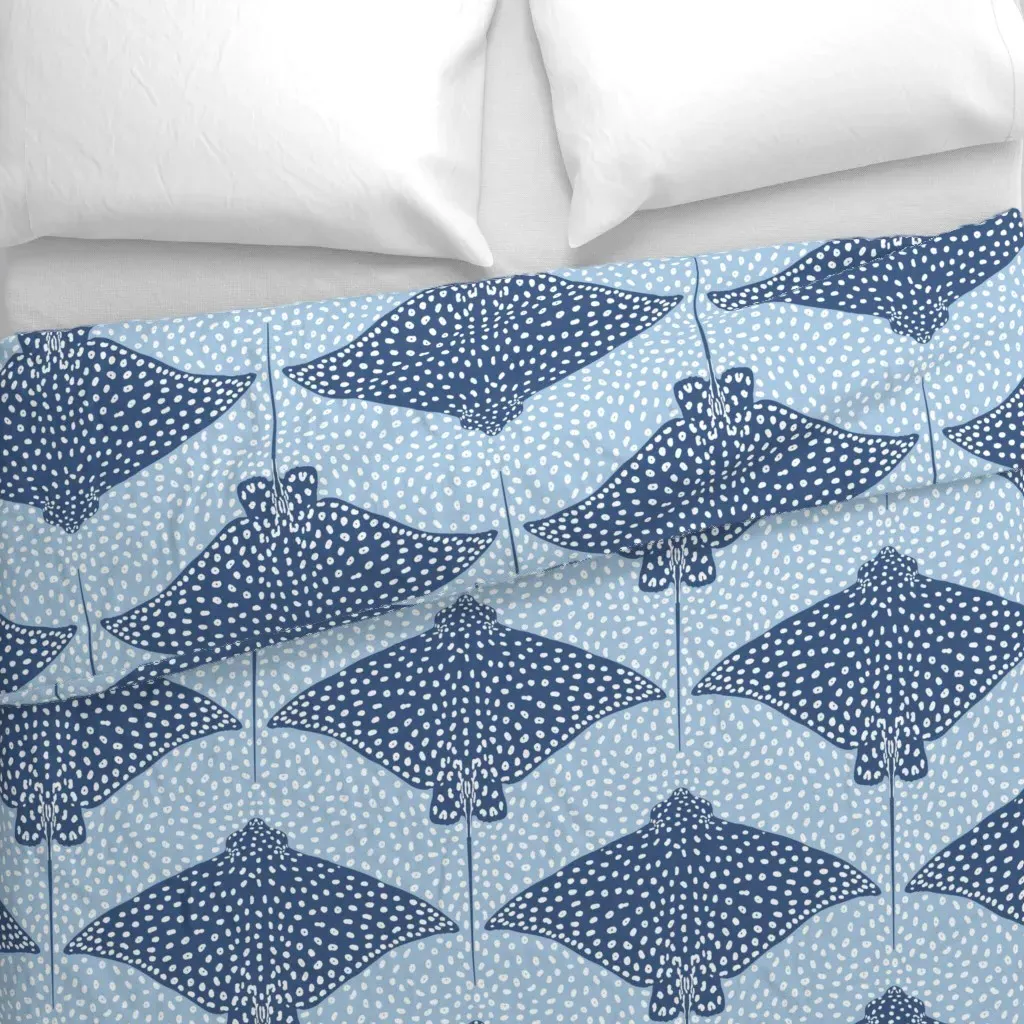 Coastal Batik Spotted Eagle Duvet Cover alternate view