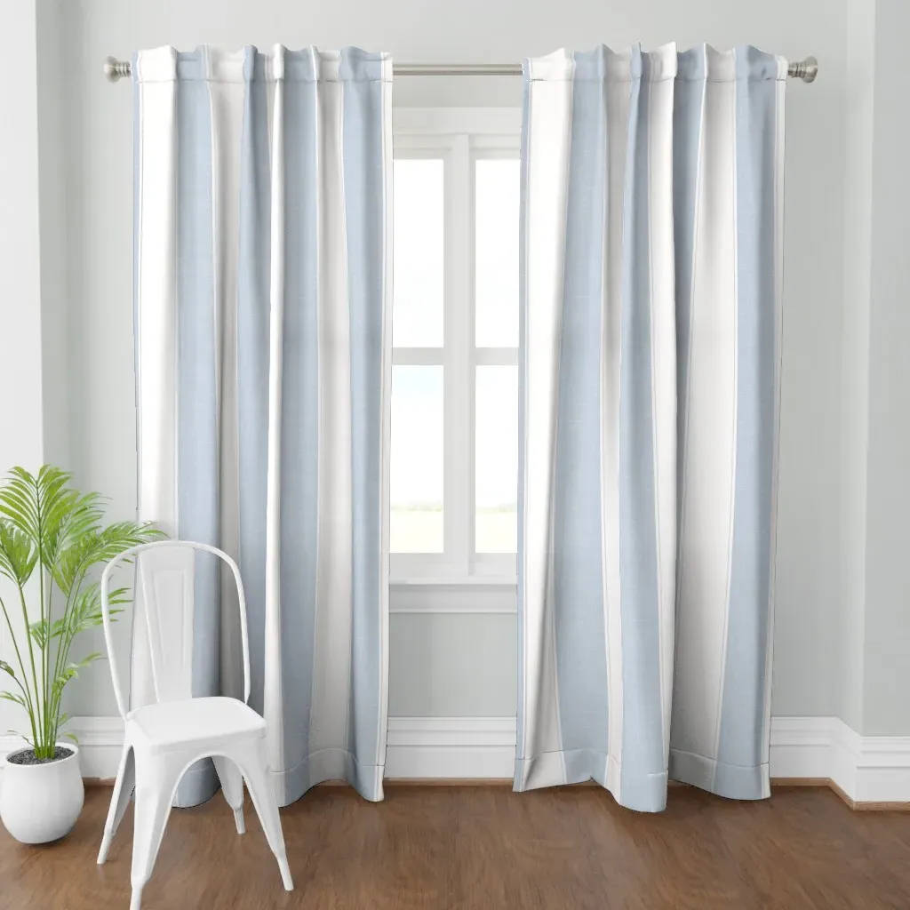 Coastal Casual Linen Curtain Panel - Light Blue product