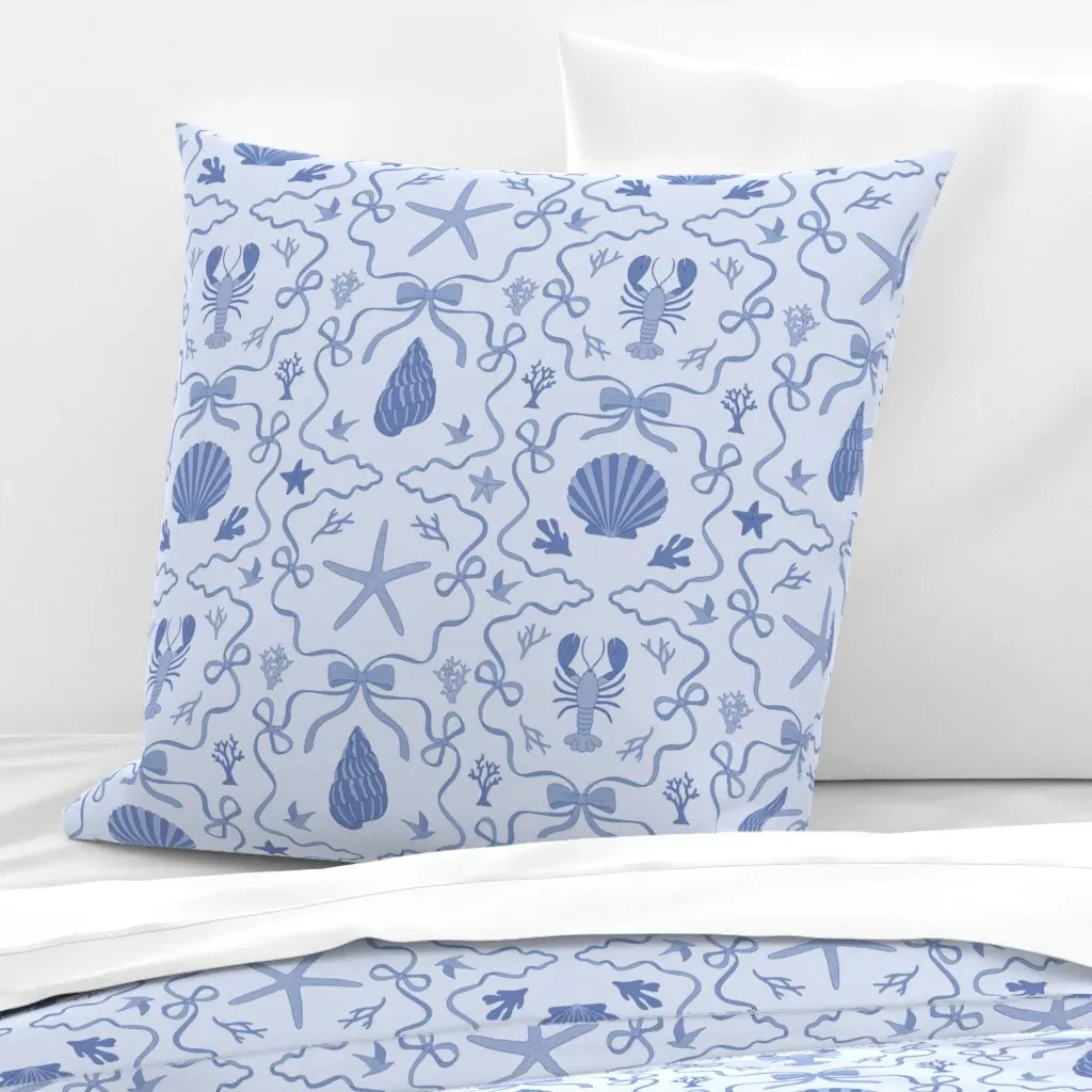 Coastal Coquette Euro Pillow Sham - Periwinkle product